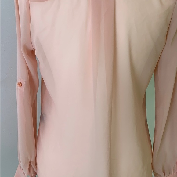 Peach polyester button down - Picture 7 of 7